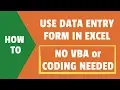 Using Data Entry Form in Excel NO VBA or CODING Needed Easy Step by Step Guide
