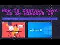 How to install Java 13 on Windows 10