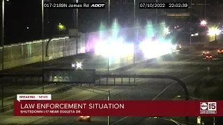 ADOT I-17 southbound closed due to law enforcement situation near Jomax Road