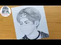 Easy way to draw BTS Kpop How to draw BTS Kpop for beginners Pencil sketch Drawing Tutorial