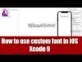how to use custom font in ios programmatically Xcode 9