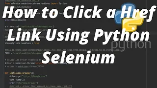 Selenium Python Tutorial - How to Click a Href Link Using Python Selenium