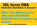 What is the differences differential DATABASE BACKUP and Transaction log backup