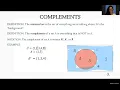 Sets - Complement Definition and Examples