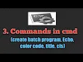 3 in create batch echo color title cls