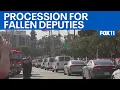 LASD procession for 3 deputies killed in explosion | FOX 11 LA