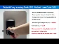 HL669K default programming code user code and auto-lock demonstration