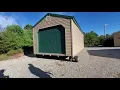 Installation process of a 12x24 garage from North Star storage barns Mio Michigan
