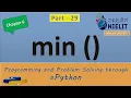 python min function in hindi with example