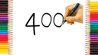 Number 400 Art for Kids and Adults #art #kids #kidsvideo #shorts #ytshorts #yt