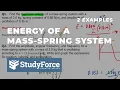 Energy Analysis of a Mass-Spring System Find the maximum velocity
