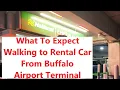 What To Expect-Walking to National Rental Car Booth Buffalo Niagara International Airport