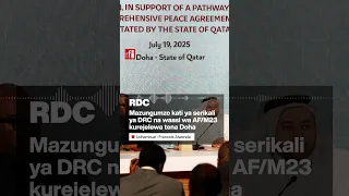 RDC Mazungumzo Kati Ya DRC Na Waasi Wa AFC M23 Yatarajiwa Wiki Hii 