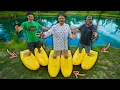 500 Inflatable WALK ON WATER Shoes From ALIBABA 1v1v1 Fishing Challenge