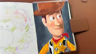 How to draw Woody from Toy Story 5 #disneyart #toystory #drawing #coloredpencil