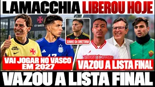 VAZOU AGORA EM PLENA TARDE DE QUARTA NO VASCO! LAMACCHIA APROVOU E PEGA TODOS DE SURPRESA