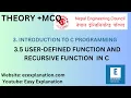 1 5 USER-DEFINED FUNCTION AND RECURSIVE FUNCTION IN C