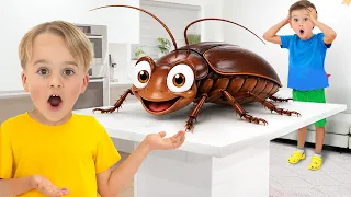 Trẻ em bắt những con côn trùng KHỔNG LỒ tại nhà và học những sự thật thú vị về côn trùng!