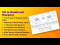 ER to Relational mapping - ER diagram conversion into Tables Relations -Logical Database Design