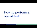 CenturyLink Self Help How to Run a Speed Test
