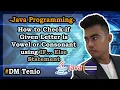 How to Check if Given Letter is Vowel or Consonant using If Else Statement in Java