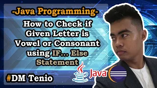 How to Check if Given Letter is Vowel or Consonant using If Else Statement in Java