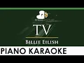Download Lagu Billie Eilish - TV - LOWER Key (Piano Karaoke Instrumental)
