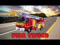 Transport Vehicles for Kids. Types of Vehicles, Fire Truck,  Truck, Bus, Train,
