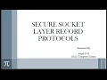 SSL RECORD PROTOCOL