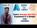 Day-9 Azure Storage Services and Usecases Blob File Tables and Queues