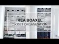 CLOSET MAKEOVER Installing Ikea Boaxel System - luggage running gear linens seasonal clothing