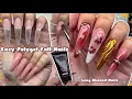 Download Lagu EASY POLYGEL FALL NAILS🍂 LONG ALMOND POLYGEL NAILS \u0026 FALL NAIL DESIGN | Nail Tutorial