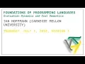 Foundations of Programming Languages PCF and Cost Semantics - Jan Hoffmann