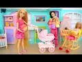 Talking Baby Stroller \u0026 Walking Barbie Nursery Playset Poussette de bébé Kinderwagen يتحدث عربة طفل
