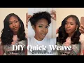 HOW TO DO A NATURAL QUICK WEAVE ON SHORT HAIR Best beauty supply bundles
