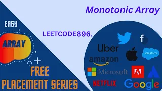 Monotonic Array Leetcode 896 Array questions for Interview DSA in Java Javascript
