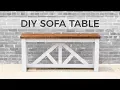 DIY Sofa Table Console Table How to Build