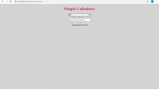 Simple Calculator using php