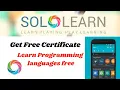 HOW TO USE SOLOLEARN Certificate Course Learn Free Programming