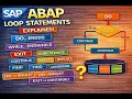 ABAP Loops Strings DO vs WHILE EXIT vs CONTINUE CONCATENATE SPLIT REPLACE