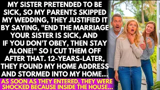 My sister faked being sick, so my parents skipped my wedding, telling me, "Cancel it or be alone!"