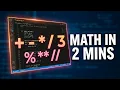 Python Math Operators Explained in under 1 Minutes Beginner Friendly