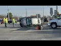 Man in Handcuffs After Rollover Crash in San Angelo