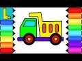 How to Draw and Color Dump Truck Printable Coloring Pages