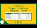 How to Track Employee Training Progress in Excel - Tutorial