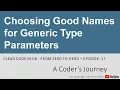 Clean Code in C - Choosing Good Names for Generic Type Parameters