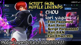 new update script skin mobile legends chou k o f iori yagami patch luo yi 1 4 77