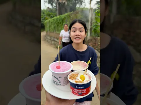 Thử thách ăn kem Socola và kem dâu cùng với kẹo ngô ,và những lựa chọn hài hước bất ngờ 😆😂#shorts