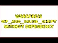 Wordpress wp - add