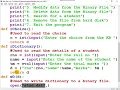 008 Part 1 of 3 Modify Delete Search Binary File Menu Driven Program
